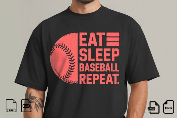 A Bold Baseball Design for Graphics and T-Shirt Brands