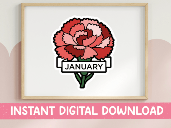 A Carnation Design for T-Shirts & Commercial Graphics