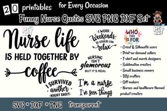 A Crafter's Review of Funny Nurse Quote Graphics & T-Shirt Designs