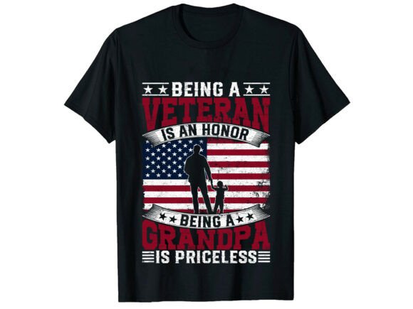 A Modern T-Shirt Design Honoring Veteran Grandpas