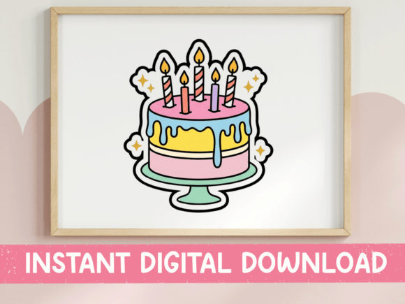 A Pastel Cake Graphic for Timeless T-Shirt Designs
