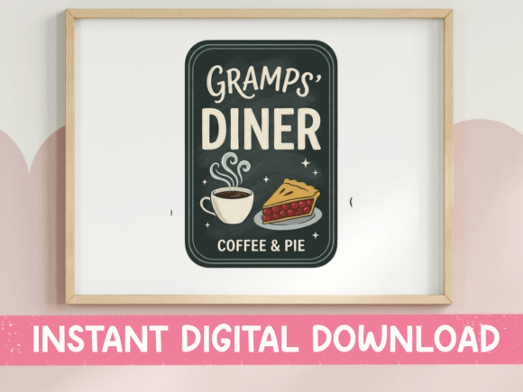 A Review: Gramps Diner Retro Sign Graphics for T-Shirt Designs
