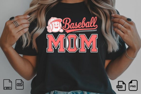Baseball Mom Graphics for T-Shirt Designs & Marketing