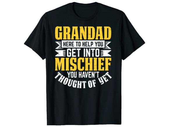 Grandad Mischief: A Modern T-Shirt Graphic for Brand Stories