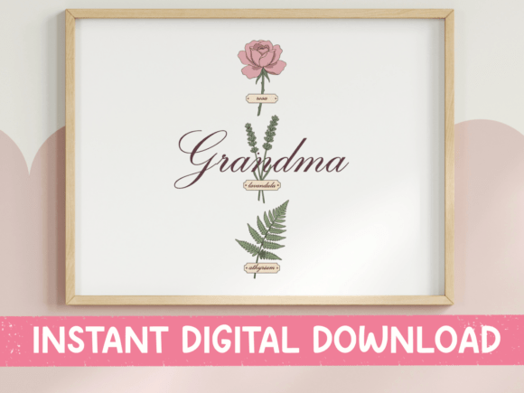 Grandma Birth Flower Memory Embroidery Design Review