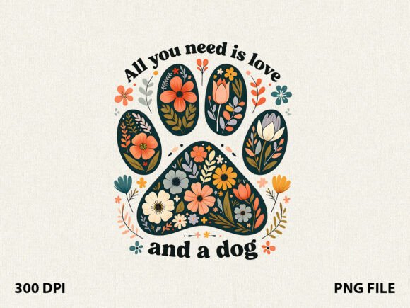 Using Floral Love Dog Mom Graphics in Modern Publishing