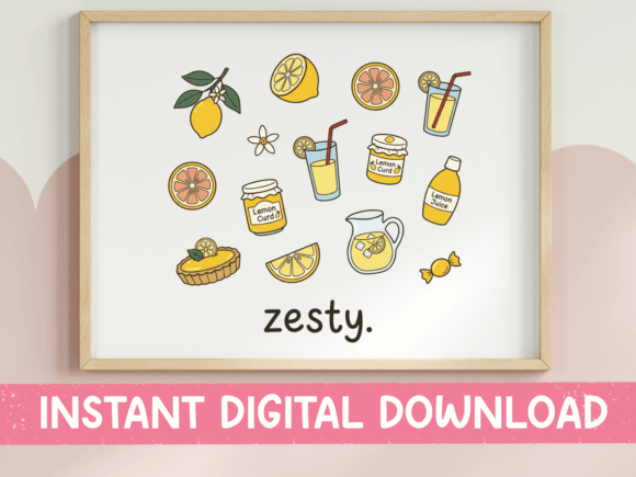 Zesty Lemon Citrus Graphics for T-Shirt Designs
